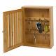 Bamboo Wall Mounted Key Box & Brackets Cupboard Hooks Holder Storage Cabinet NEW