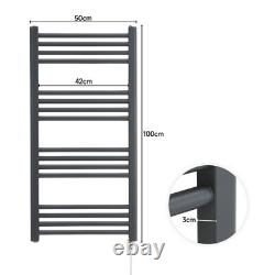 Bathroom Electric Heated Towel Rail Wall Mounted Warmer Radiator Heating Rack