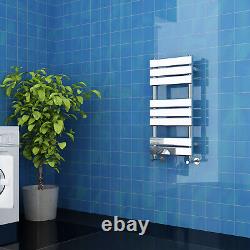 Bathroom Towel Rail Radiator Chrome Flat Panel Heated Central Heating Rads UK