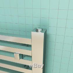 Bathroom Towel Rail Radiator Chrome Square Heated Towel Rack Rad 800/1200/1600mm
