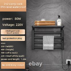 Bathroom Wall Mounted Electric Towel Rack Intelligent Temperature Control 220V