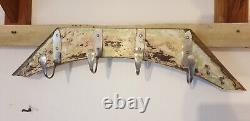 Bespoke, hand made, reclaimed, vintage, distressed, wall mounted coat/key rack