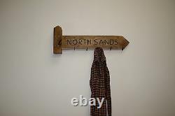 Big Handmade personalised Solid Oak Coat Rack, Wall mounted coat rack, Bespoke