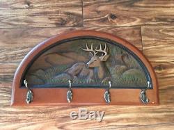 Big Sky Carvers Handcrafted In Montana Deer Coat Rack, Wall Mount Herrick