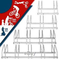 Bike Cycle Parking Stand Rack Steel Pipe Floor Wall Mount Storage 2/3/4/5