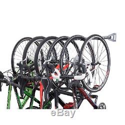 Bike Rack Garage Wall Mounted Organizer 6 Hooks Adjustable Storage Bars Racks