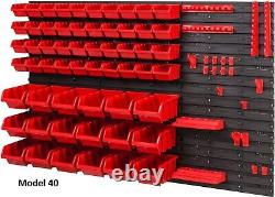 Bin Storage Kit Box Wall Panel Rack Garage Wall Mounted Unit Stackable