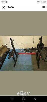 Bodymax Barbell Squat Rack, dip bars and wall mounted pulley