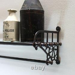 Bronze Train Rack Shelf and Towel Bar for Bathroom Antique Vintage Replica