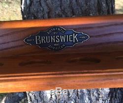 Brunswick Traditional Deluxe Wall Mounted Pool/Billiard Cue Rack Solid Oak Satin