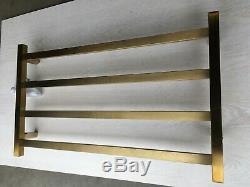 Brushed Brass Gold Heated 304 s/steel Towel Rack 4 Bars hard wired AU standard