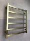 Brushed Brass Gold Heated 304 s/steel Towel Rack 6 Bars hard wired AU standard