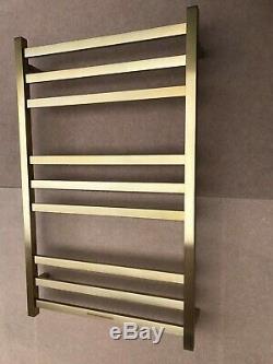 Brushed Brass Gold Heated 304 s/steel Towel Rack 9 Bars hard wired AU standard