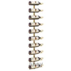 CIADAZ Wall-mounted Rack for 10 Bottles Metal, Bottle Storage Rack, F1N5