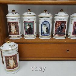 COMPLETE SET of 24 Lenox Cats of Distinction Spice Jars And Display Rack 1995