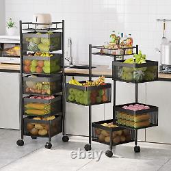 COVAODQ rotating storage rack, bathroom stand rack, Vegetable Rack, Fruit Rack, to