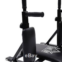 Chin-up Dip Rack Station Steel Wall Mounted Home Gym Fitness Exercise Equipment