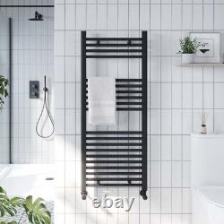 Chrome Black Bathroom Straight Heated Towel Rails Radiator Ladder Rail 22mm Rad
