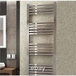 Chrome Square Straight 600 x 1200 Heated Towel Rail Warmer Radiator Rad 22mm