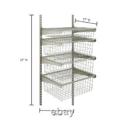 ClosetMaid Steel Closet System ShelfTrack 4-Drawer Basket Rack Wire Shelving Kit