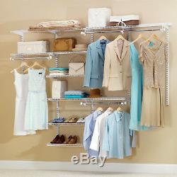 Closet Organizer Clothe Hanger & Storage Shelf System Kit, Wardrobe Clothe Rack