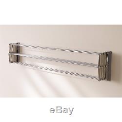Clothes Dryer Rack Wall Mounted Airer Indoor Outdoor Space Saving Folding