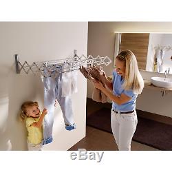 Clothes Dryer Rack Wall Mounted Airer Indoor Outdoor Space Saving Folding