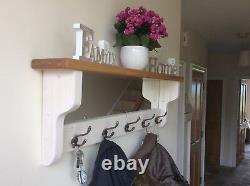 Coat rack with Solid Oak Shelf & mirror
