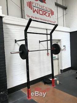 Commercial Wall Mounted Squat Rack & Pull Up Bar CrossFit Weightlifting