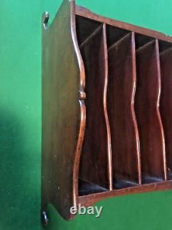 Correspondence or Letter Rack in mahogany wall mounted, 19th Century