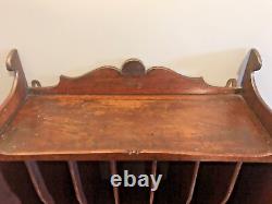 Correspondence or Letter Rack in mahogany wall mounted, 19th Century