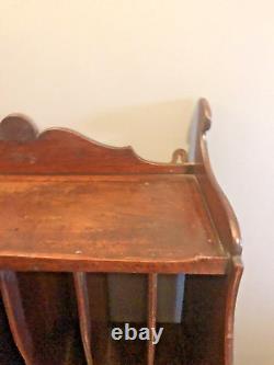 Correspondence or Letter Rack in mahogany wall mounted, 19th Century