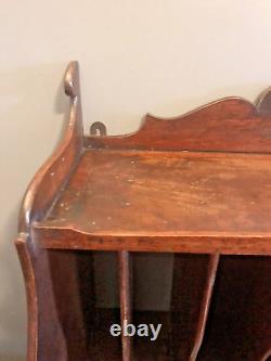 Correspondence or Letter Rack in mahogany wall mounted, 19th Century