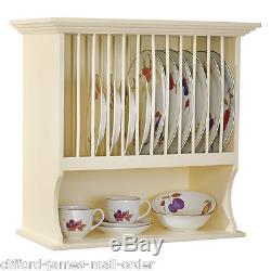 Country Kitchen Plate Rack Holder & Dish Cup Bowl Shelf Unit Wall Mounted NEW