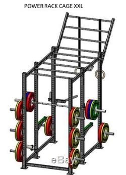 CrossFit Cage Kraftstation Workout Fitness station Power Rack Wallmount Squat