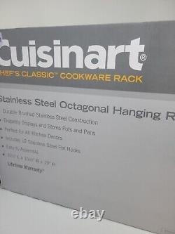 Cuisinart Stainless Steel Octagonal Hanging Cookware Rack Pot Pan CRC-29B NEW