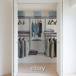 Custom Closet Organizer System Wall Mounted Closet System with Hanging Rod Shelves