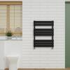 Designer Bathroom Flat Panel Heated Towel Rail Radiator Chrome White Grey Black