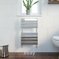 Designer Flat Panel Heated Bathroom Towel Rail Radiator Chrome White Anthracite