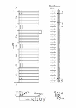 Designer Flat Panel Heated Towel Rail Ladder Radiator Oval Column D-shape Rads