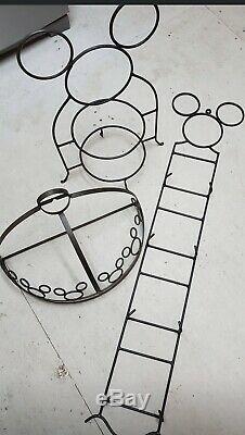Disney Mickey Mouse Wrought Iron wall mounted hanging Plate Rack ULTRA RARE