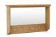Dovedale Oak Hall Bench Top / Rustic Coat Rack with Mirror / Hanging Storage
