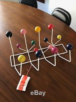 Eames Herman Miller Hang It All wall mount coat rack with tags + mounting hardware