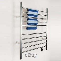 Electric Towel Warmer Bar Rack Stainless Steel Heater Wall Mount Dryer Bathroom