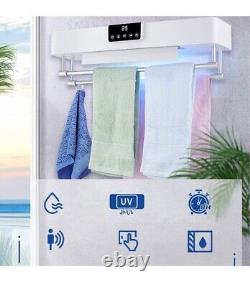 Electric Towel Warmer Touch Screen Heated Towel Racks Wall Mounted Plug-In