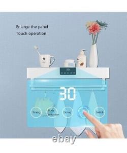 Electric Towel Warmer Touch Screen Heated Towel Racks Wall Mounted Plug-In