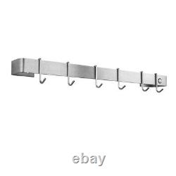 Enclume Pot Rack 36 Wall Mount Stainless Steel Utensil Bar Classic w 6 Hook SFB