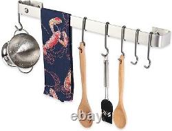 Enclume WR1 SS Handcrafted 24 Utensil Bar Wall Rack, Stainless Steel USA MADE