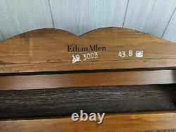 Ethan Allen Antiqued Pine Shelf Towel Rack