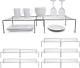 Expandable Storage Rack Set of 6 Metal Wire Kitchen Counter, Bathroom Medi